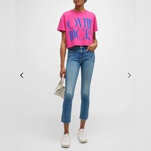 NWOT Mother Denim Mid Rise Dazzler Ankle Fray